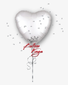 Satin Luxe White Heart - White Heart Balloon Png, Transparent Png, Transparent PNG
