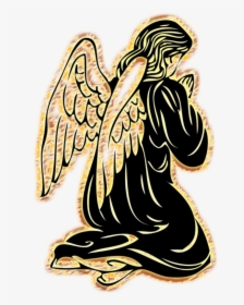 Clip Art Praying Hands Drawing Tattoo Art - Praying Angels Images Drawing, HD Png Download, Transparent PNG