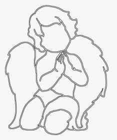 Clipart Angel Pray - Drawing Of Querubin, HD Png Download, Transparent PNG