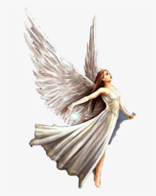 Angel Png Flying - Girl Flying With Wings, Transparent Png, Transparent PNG
