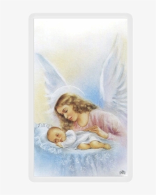 Guardian Angel - Angel And Baby Prayer Card, HD Png Download, Transparent PNG