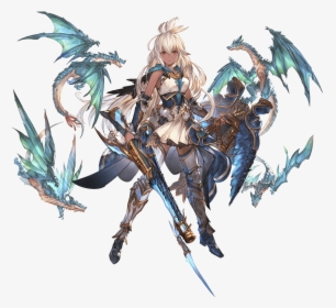 1girl Arm Guards Armor Armored Boots Bangs Boots Breasts - Zooey Granblue, HD Png Download, Transparent PNG