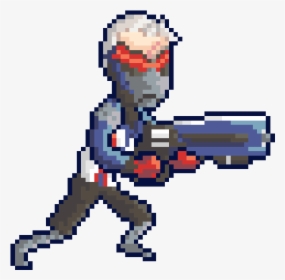 Soldier 76 Pixel Gif, HD Png Download, Transparent PNG