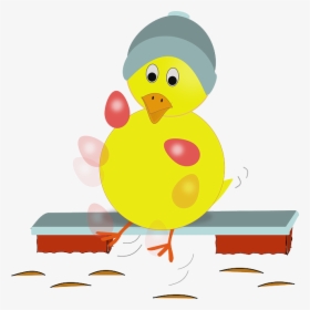Easter Chick Kicking Eggs Svg Clip Arts - Påskekylling Png, Transparent Png, Transparent PNG