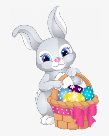 Transparent Easter Chick Png - Cute Cartoon Easter Bunny, Png Download, Transparent PNG