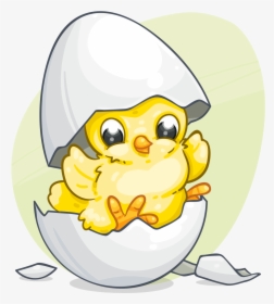 Easter Chick - Cartoon - Chick Cartoon, HD Png Download, Transparent PNG