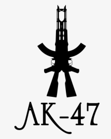 Ak-47 Tattoo Firearm Silhouette Honda - Ak 47 Silhouette, HD Png Download, Transparent PNG