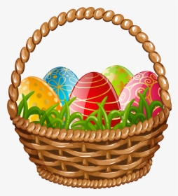 Easter Egg Basket Clipart, HD Png Download, Transparent PNG