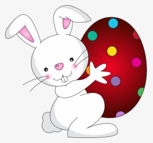White Easter Bunny Transparent Png Clip Art Image - Transparent Easter Bunny Clipart, Png Download, Transparent PNG