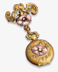 French Art Nouveau Watch Pendant - Art Nouveau Jewelry, HD Png Download, Transparent PNG