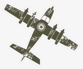 Military Plane Print & Cut File - Propeller-driven Aircraft, HD Png Download, Transparent PNG