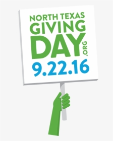 North Texas Giving Day Is September 22, 2016 And Priderock - Sign, HD Png Download, Transparent PNG