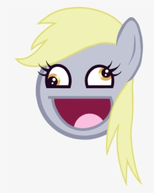 Derpy Hooves Rainbow Dash Applejack Pony Princess Luna - Derpy Face Meme Mlp, HD Png Download, Transparent PNG