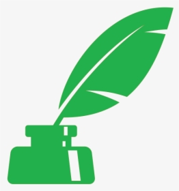Inkwell Icon - Silhouette Of A Quill, HD Png Download, Transparent PNG