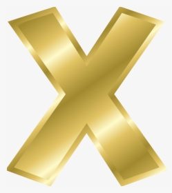 X In Gold Letters - Gold Letter X Png, Transparent Png, Transparent PNG