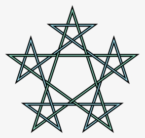 Pentagrams Interlaced Pattern - Wiccan 3rd Degree Symbol, HD Png Download, Transparent PNG