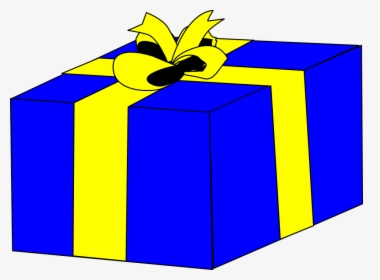 Birthday Present Clipart Blue Gold - Birthday Present Clip Art, HD Png Download, Transparent PNG