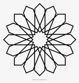 Islamic Pattern Coloring Page - Bp Logo Png White, Transparent Png, Transparent PNG