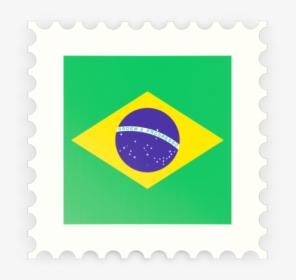 Postage Stamp Icon - Brazil Flag Post Stamp, HD Png Download, Transparent PNG