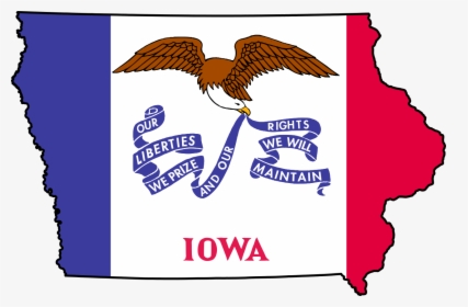 Iowa State Flag Map, HD Png Download, Transparent PNG