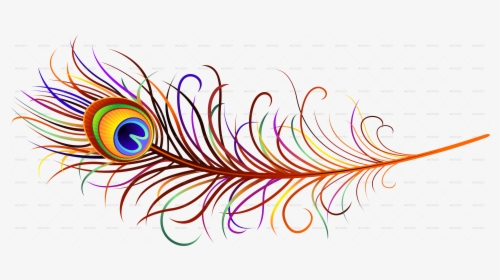 Drawn Flute Peacock Feather - Mor Pankh Png Hd, Transparent Png, Transparent PNG