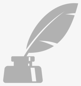 Inkwell Icon - Silhouette Of A Quill, HD Png Download , Transparent Png ...