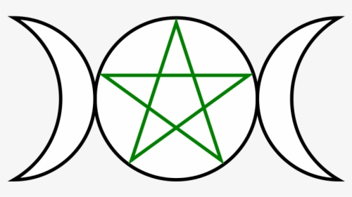 Triple Goddess Pentagram - Elemental Wicca Symbols, HD Png Download, Transparent PNG