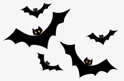 Bats, Flying, Flight, Halloween, Black, Birds, Mammals - Transparent Halloween Decorations Png, Png Download, Transparent PNG