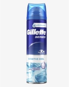 Gillette Series Sensitive Cool Foam Αφρός Ξυρίσματος, - Kind Of Shaving Cream For Sunburn, HD Png Download, Transparent PNG