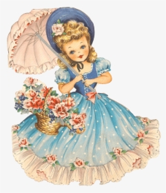Vintage Girl Doll - Birthday Images For Cute Girl, HD Png Download, Transparent PNG