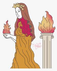 Vesta Roman Goddess - Vesta Roman Goddess Cartoon, HD Png Download, Transparent PNG