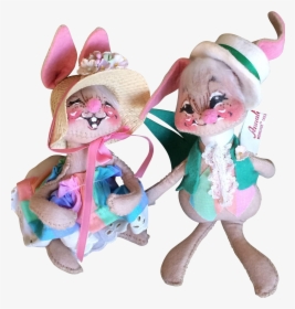 Vintage Annalee Mr And Mrs Easter Bunny Dolls Www - Stuffed Toy, HD Png Download, Transparent PNG