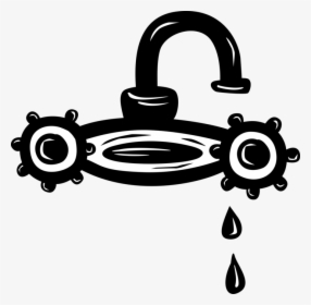 Vector Illustration Of Dripping Water Tap Sink Faucet - Circle, HD Png Download, Transparent PNG