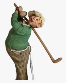 Vintage Klumpe Roldan Cloth Doll Golfer - Pitch And Putt, HD Png Download, Transparent PNG