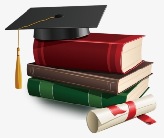 Cap And Diploma Clipart - Graduation Hat And Diploma Png, Transparent Png, Transparent PNG