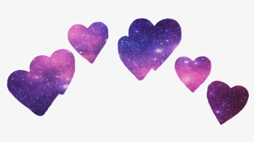 #hearts #heartcrown #galaxy #purplegalaxy - Heart, HD Png Download, Transparent PNG