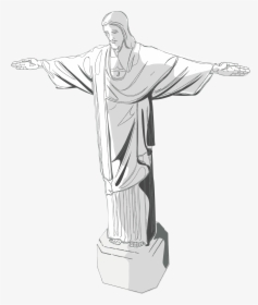 Christ Jesus Redeemer As Vector The - Statue Of The Redeemer White Png, Transparent Png, Transparent PNG