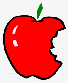 Apl Bite Apple Clipart Png - Bitten Apple Clipart, Transparent Png, Transparent PNG