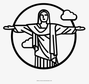 Christ The Redeemer Coloring Page , Png Download - Christ The Redeemer, Transparent Png, Transparent PNG