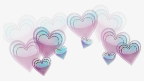 Love Flowercrown Heart Galaxy Emoji - Blue Heart Emoji Crown, HD Png Download, Transparent PNG