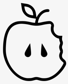 Bitten Apple - Bitten Apple Outline Png, Transparent Png, Transparent PNG