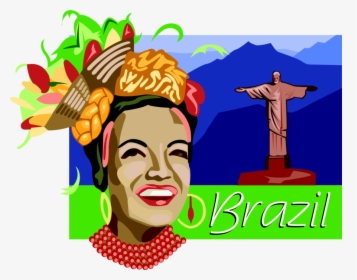 Vector Illustration Of Brazil Postcard Design With - Brazil, HD Png Download, Transparent PNG