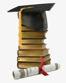Download Graduation Cap Books Transparent Background - Graduation Cap ...