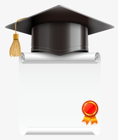 Graduation Cap With Scroll, HD Png Download, Transparent PNG