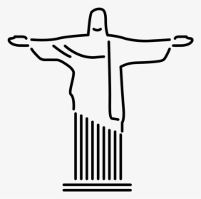 Brazil Drawing Symbol - Christ Redeemer Icon Png, Transparent Png, Transparent PNG