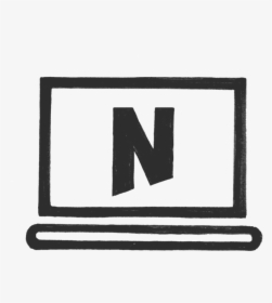 Website Netflix Icon Transparent - Transparent Netflix Icon Black And White, HD Png Download, Transparent PNG