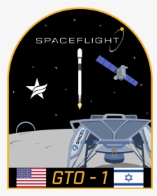 Spaceflight Gto-1 Mission Patch - Beresheet Mission Patch, HD Png Download, Transparent PNG