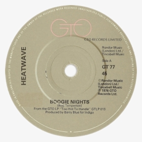 Boogie Nights By Heatwave Uk Vinyl Grey Label - Cd, HD Png Download, Transparent PNG