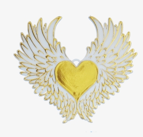 Gold Heart With Wings, HD Png Download, Transparent PNG