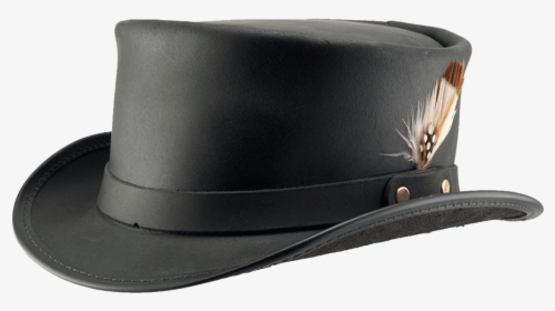Marlow Hat W/lt Hat Band & Feather - Short Leather Top Hat, HD Png Download, Transparent PNG